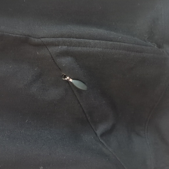 JOCKEY* long sleeve zip front peter pan arm pocket stretchy fabric black jacket - Picture 7 of 9